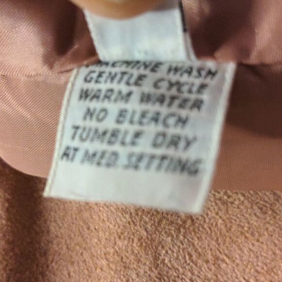 Samuel‎ Robert Vintage pink suede skirt suit set size 12 - Picture 7 of 13